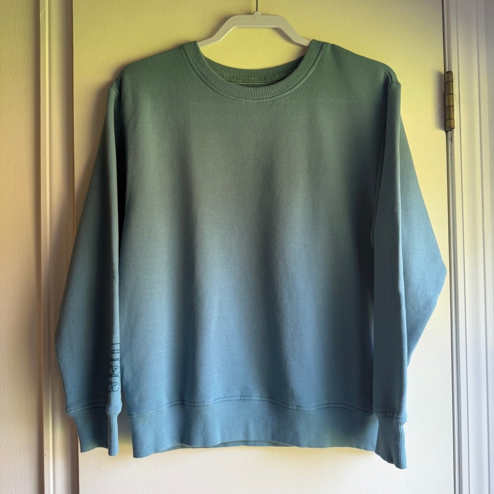 UGG Ericka Relaxed Crewneck Sweatshirt Blue Mist Recycled Cotton Modal Small